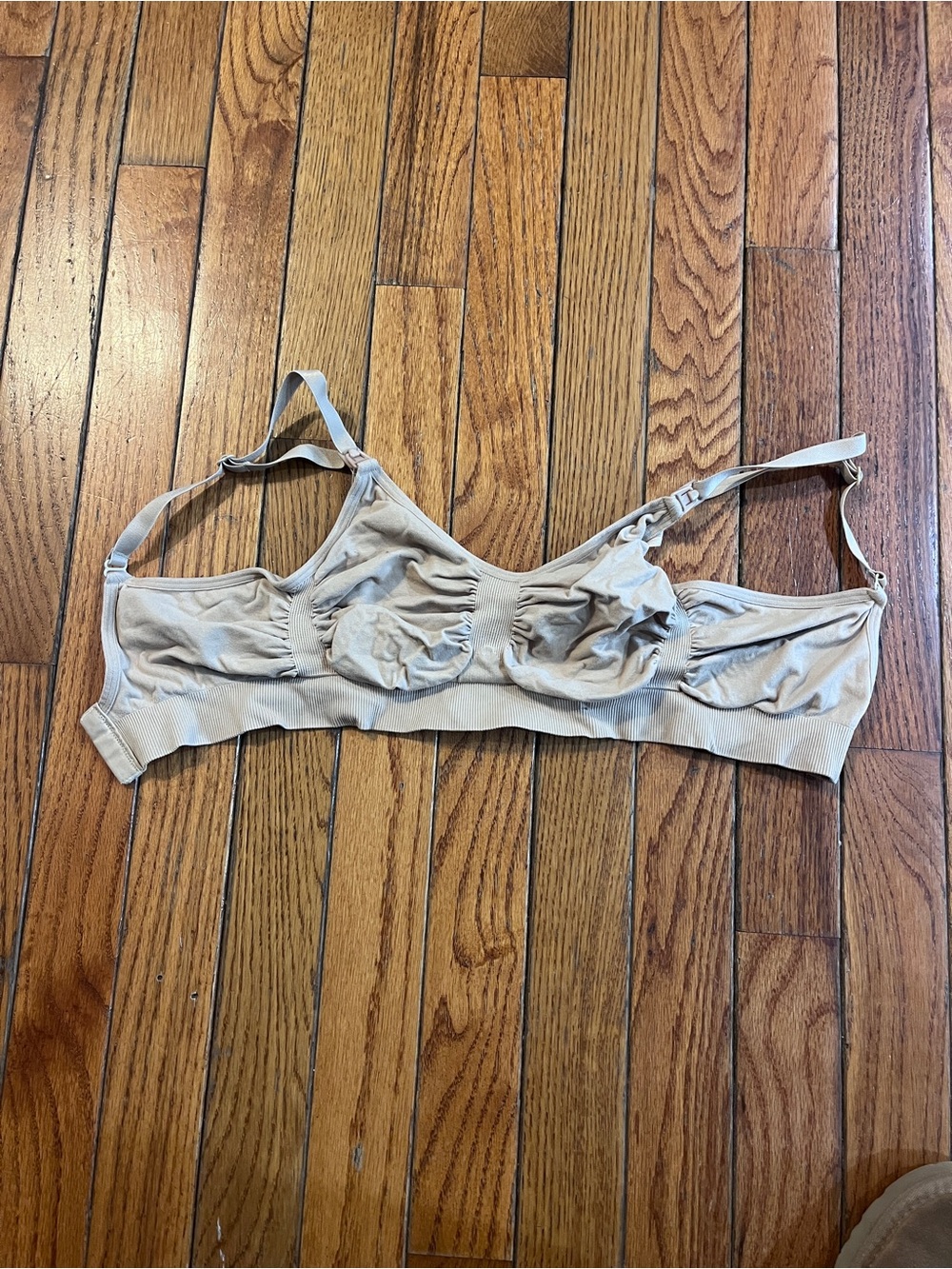 Women’s SKIMS Nude beige maternity nursing breastfeeding bra small medium
